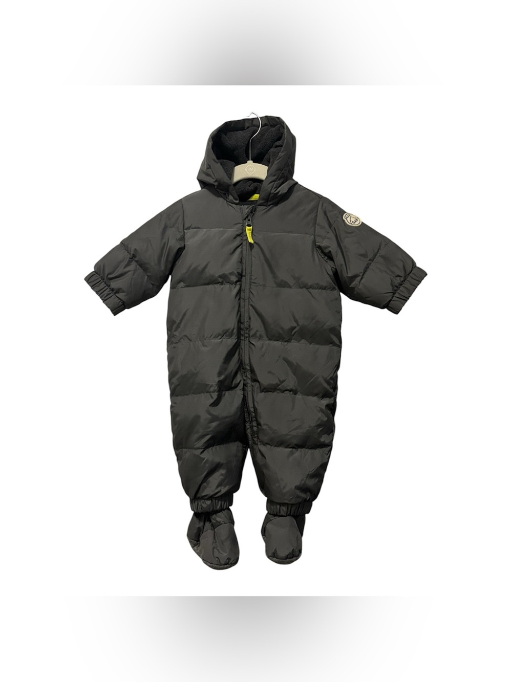 GAP Black Puffer Footie Snowsuit with Hood